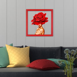 Wallity Cuadro Decorativo Enmarcado Multicolor 32 x 32 cm
